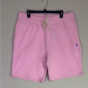 Polo Ralph Lauren Pink Fleece Shorts XL Pony Logo Luxe Lounge NWT